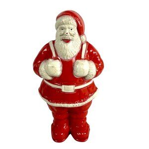 Vintage Irwin USA Plastic Santa Candy Holder Christmas 6"